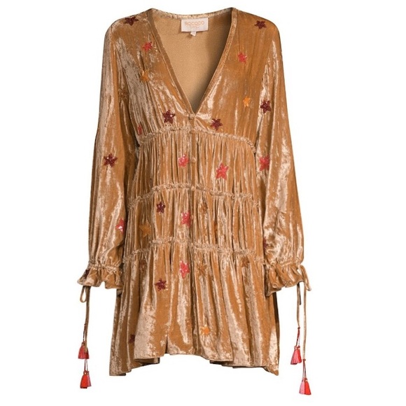 Rococo Sand Velvet Star Dress. Size S. NWT. $500 - Picture 3 of 8